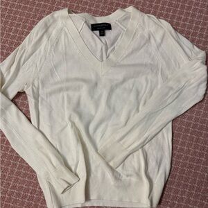 Banana Republic Cream V-Neck Sweater